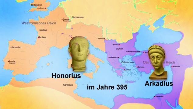 395 Teilung des römischen Reiches