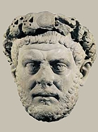 Kaiser Diokletian mit gebohrten Augen